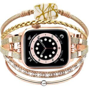 NEW Rhinestone Multilayer Boho Apple Watch Band